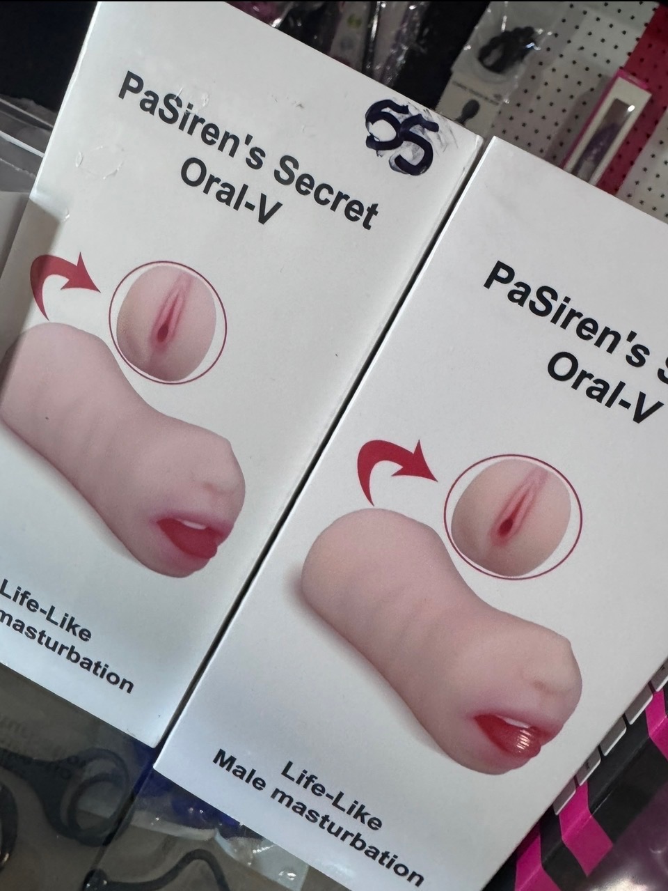 Oral-V adult novelty product packaging